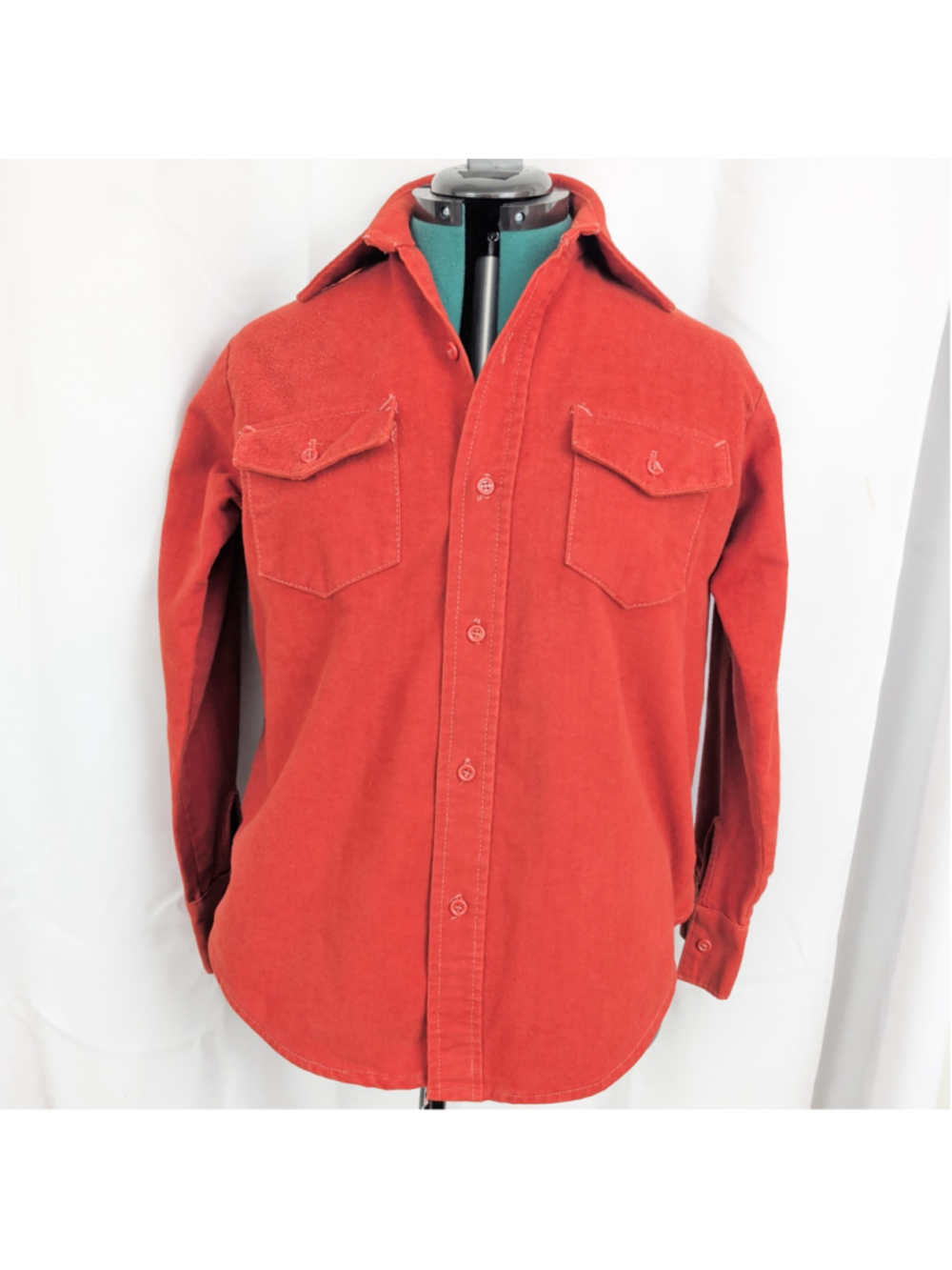 Ladies' 1970s Chamois Cotton Orange Shirt